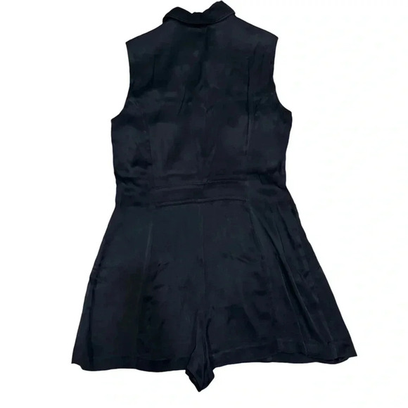 Anthropologie Size 12 Silky Blazer Romper in Black - Picture 11 of 16